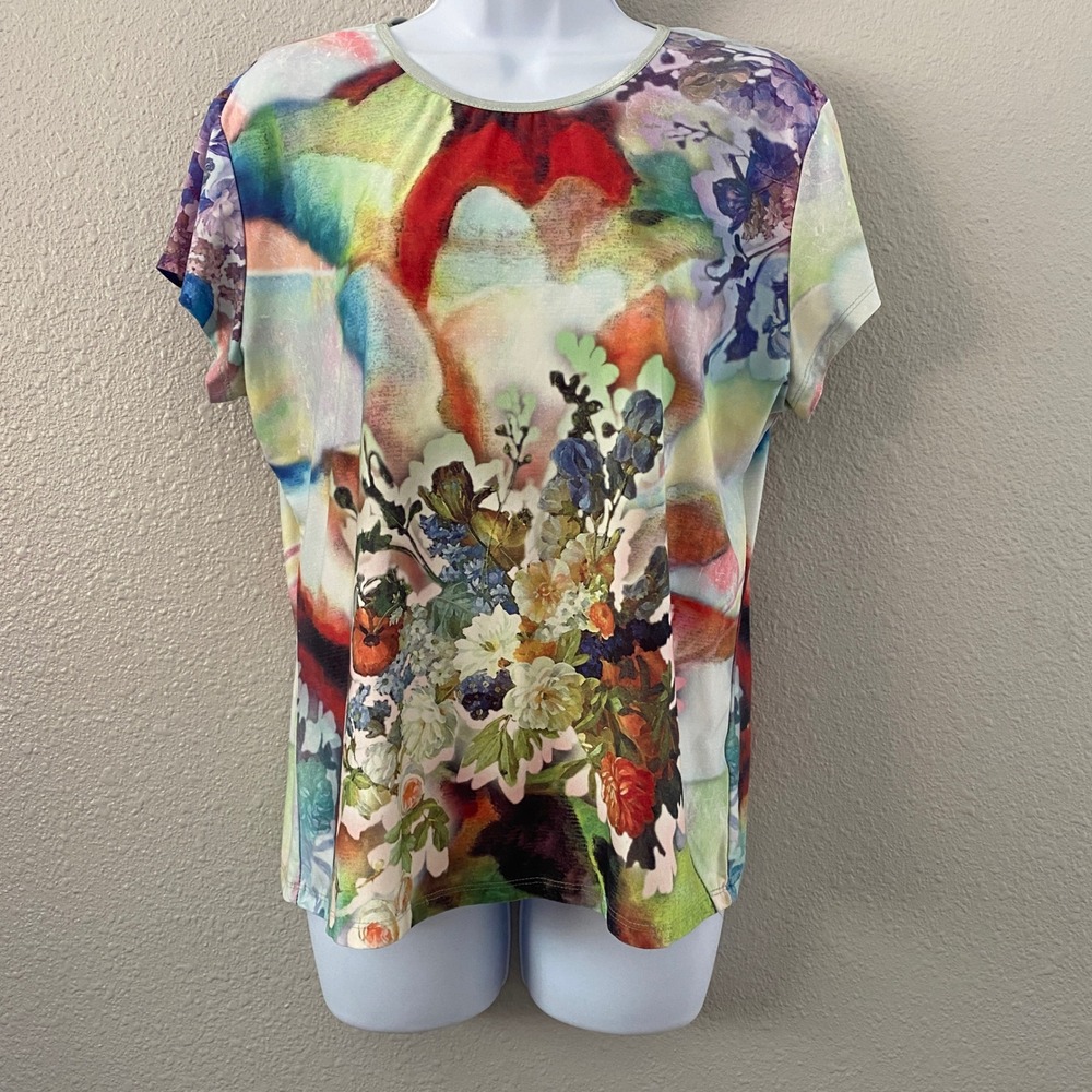 Vintage Y2K Fairycore T-Shirt XL Colorful Psycadellic Fairy Grunge Casual Summer